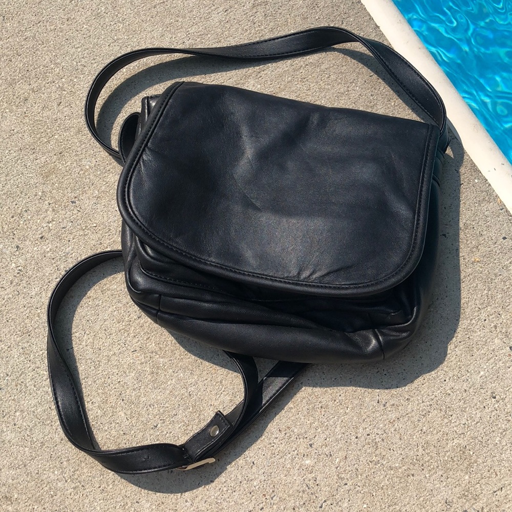 Black Leather Crossbody